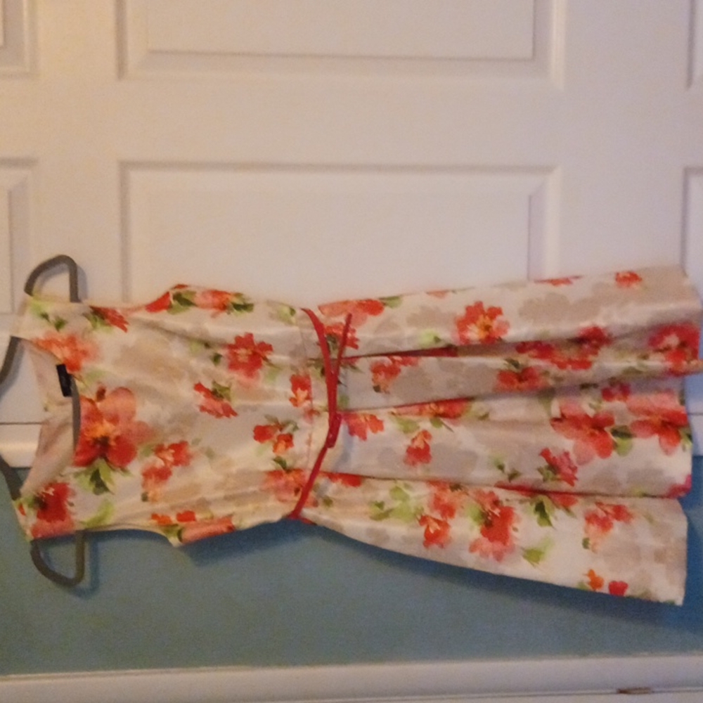 R&K Pink Floral Sleeveless Dress